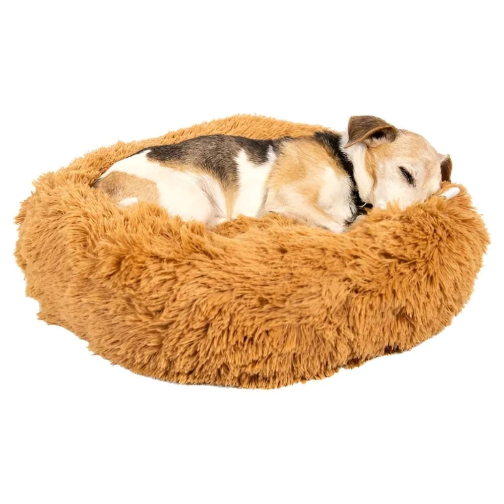 Cama Perro Nido Nórdico Pelo Largo Colchón Eggys Extra Large Color Camel
