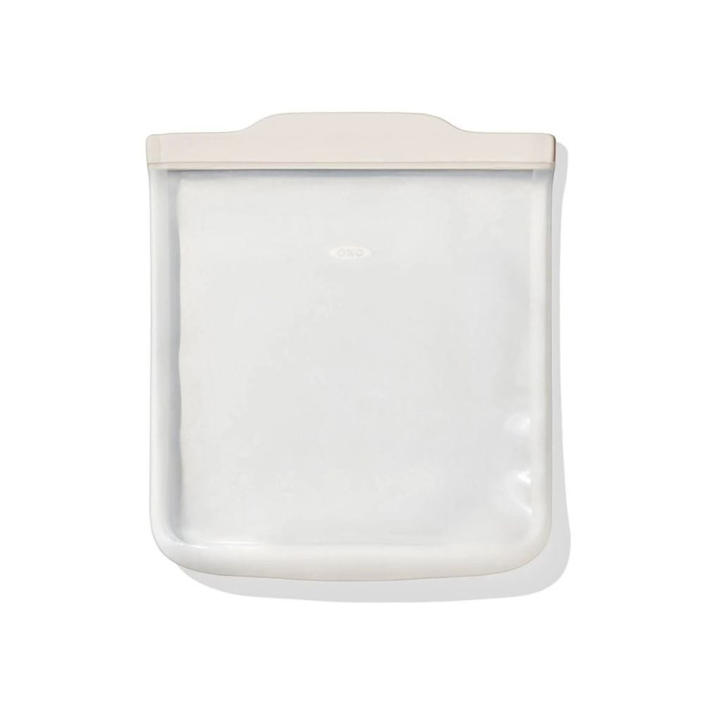 Bolsa Reutilizable De Silicona Oxo Slim 1890 Ml Hermética Color Avena