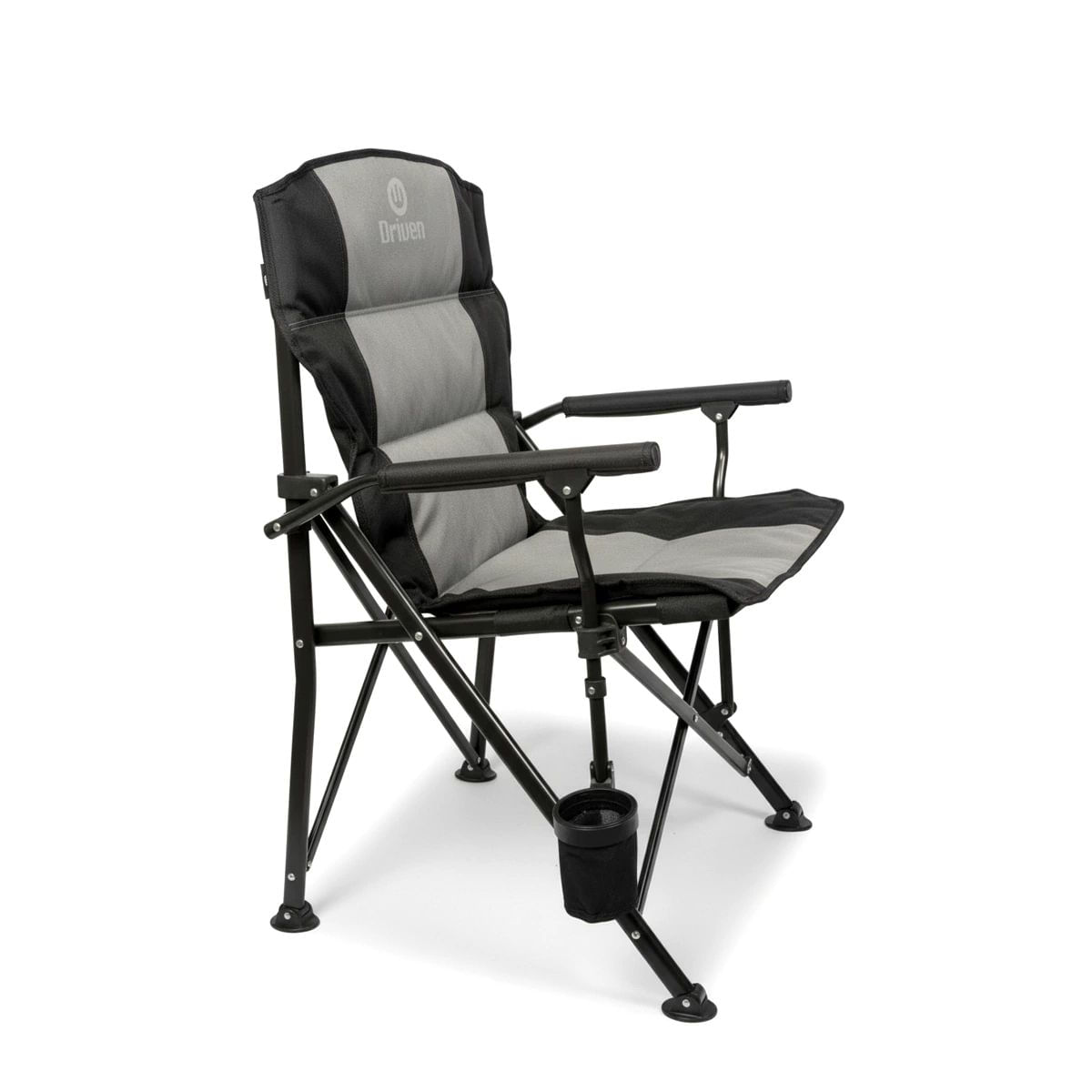 Silla Plegable Driven Tona Porta Vaso Y Bolsillo Gris
