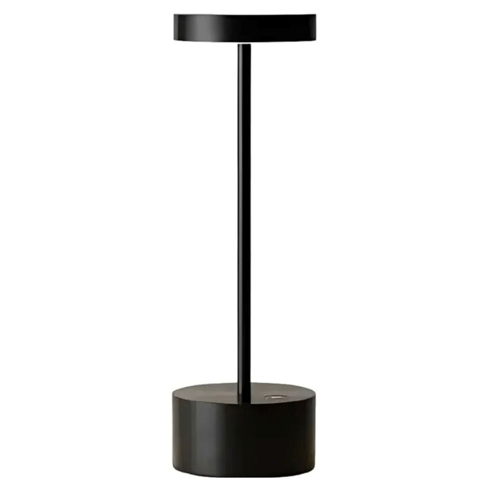 Lámpara Velador Vgo Metalizado Sensor Táctil 3 Int Carga Usb