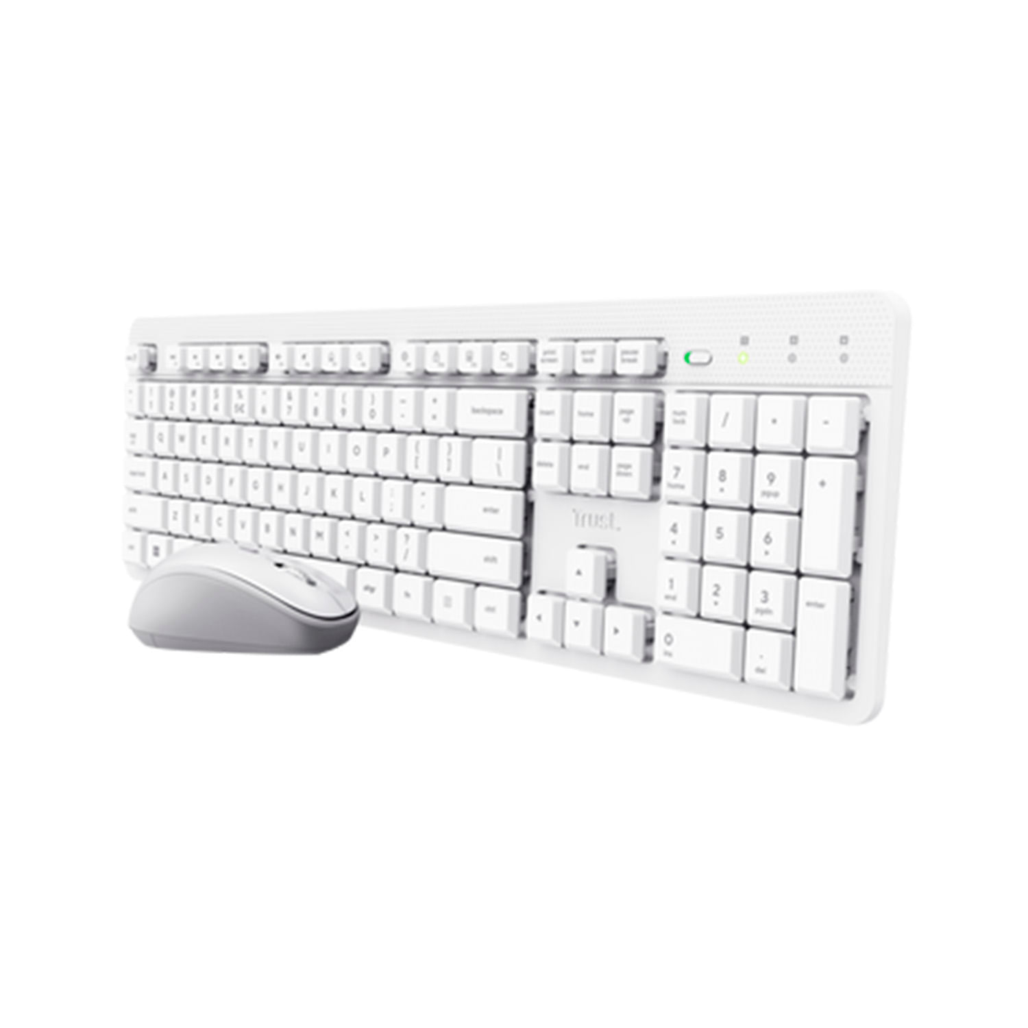 Kit teclado y mouse Trust Ody II blanco 25467