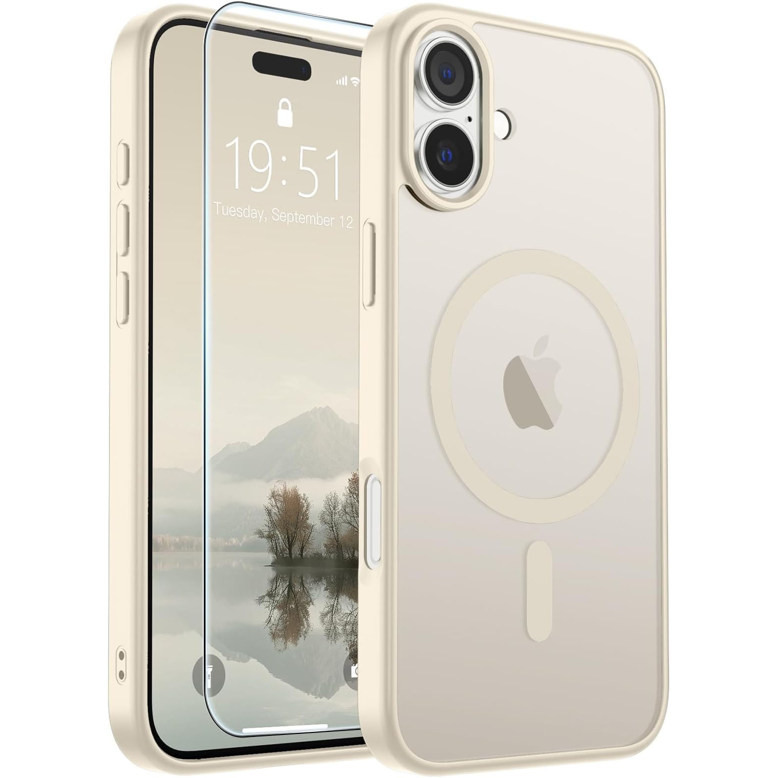 Apple SUPFINE Funda para iPhone 16 con Protector de