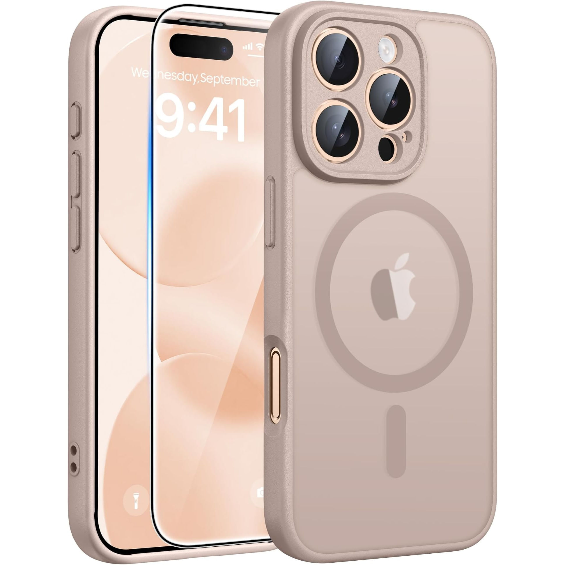 Apple FNTCASE Funda para iPhone 16 Pro Max con Protector