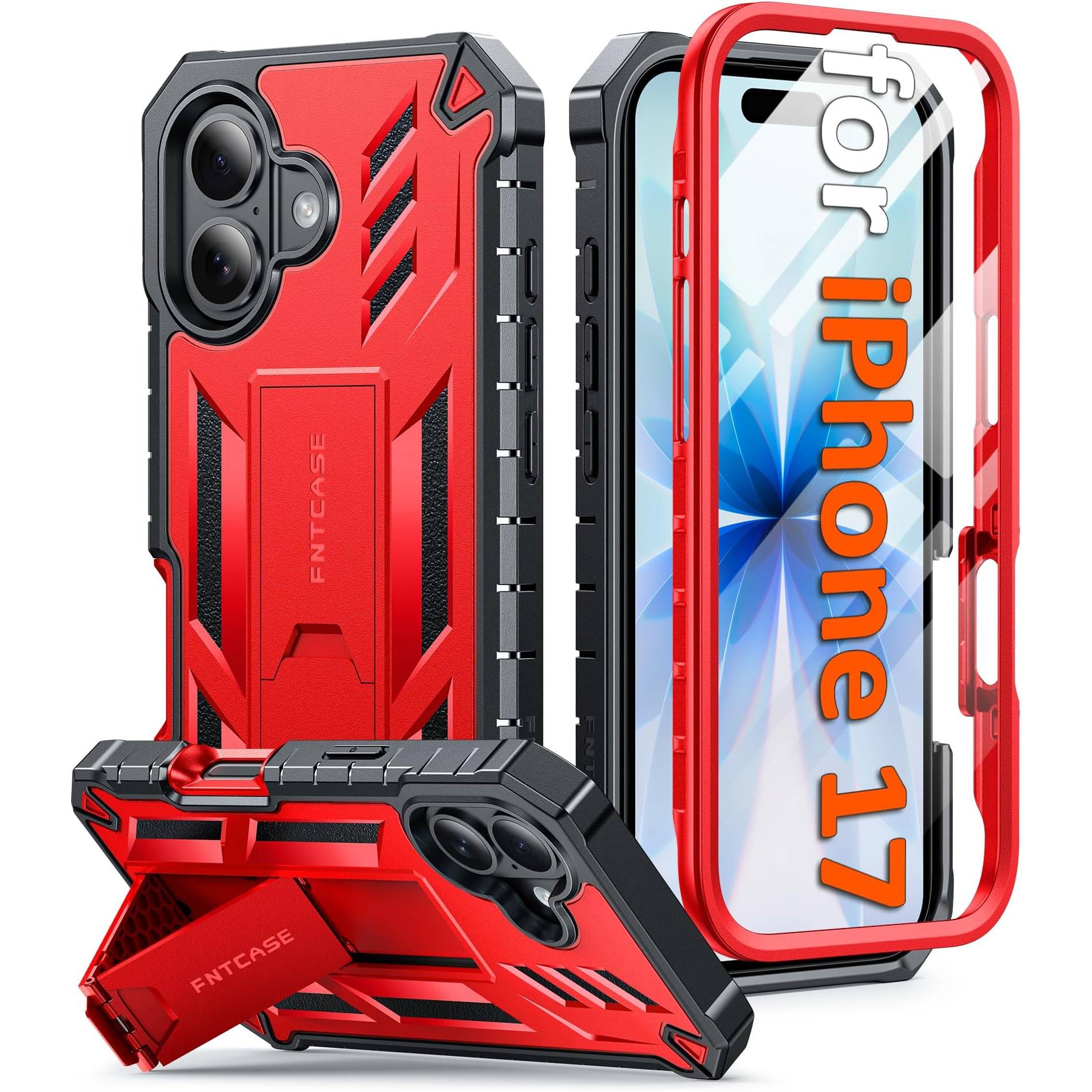 Apple FNTCASE Funda iPhone 17 Protector Pantalla
