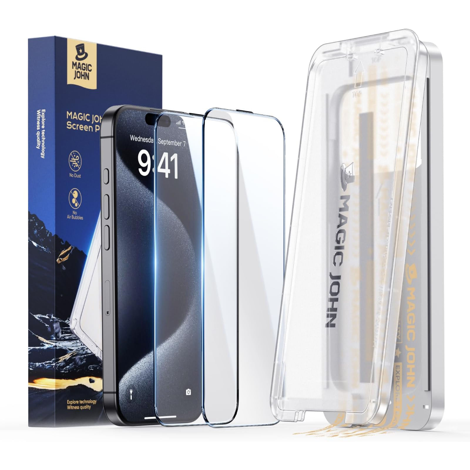Apple MAGIC JOHN Protector Pantalla iPhone 15 Pro Vidrio
