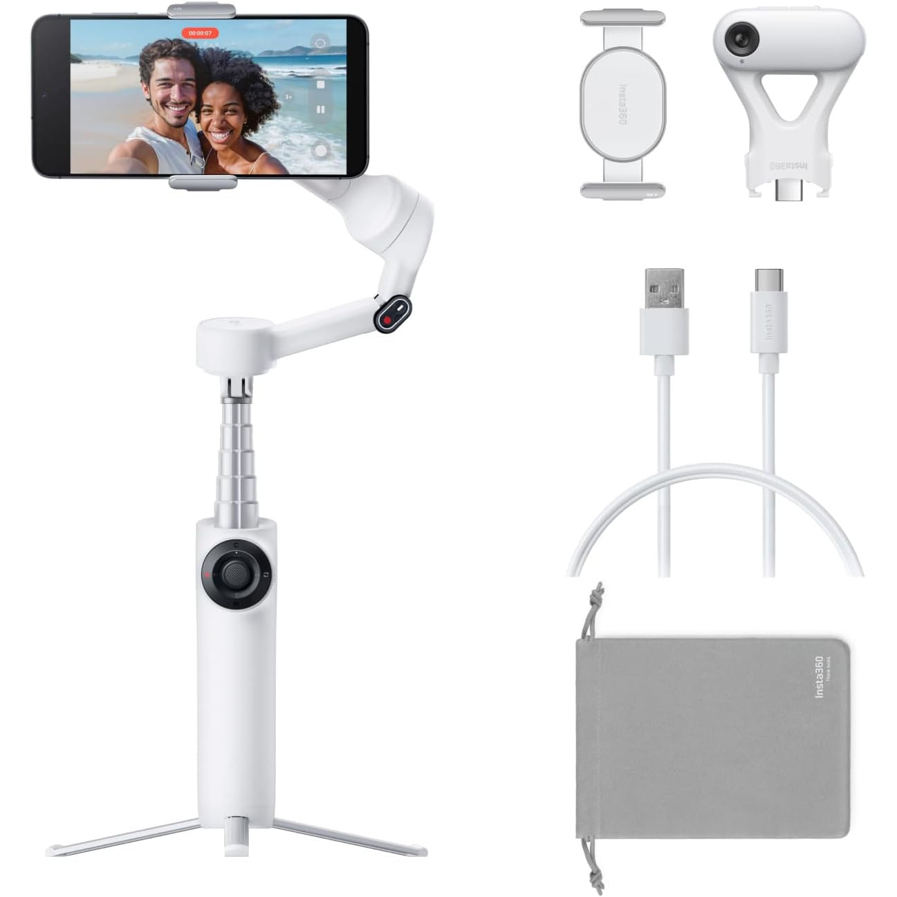 Insta360 Flow 2 Plus AI Tracker Bundle Gimbal