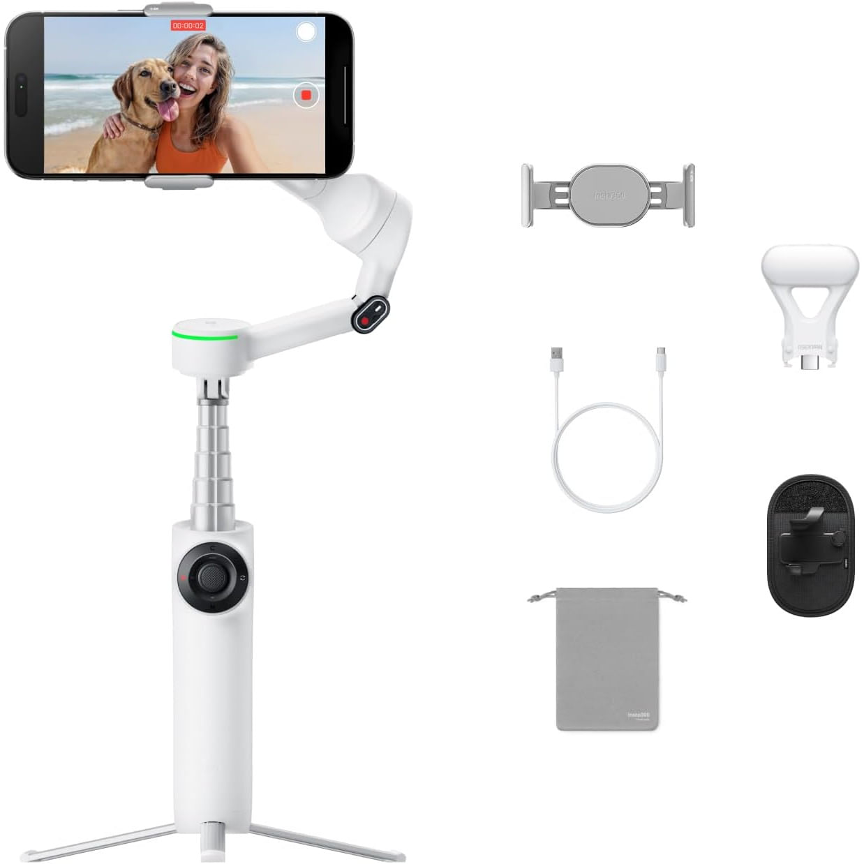Insta360 Flow 2 Pro Vlog Bundle Summit White