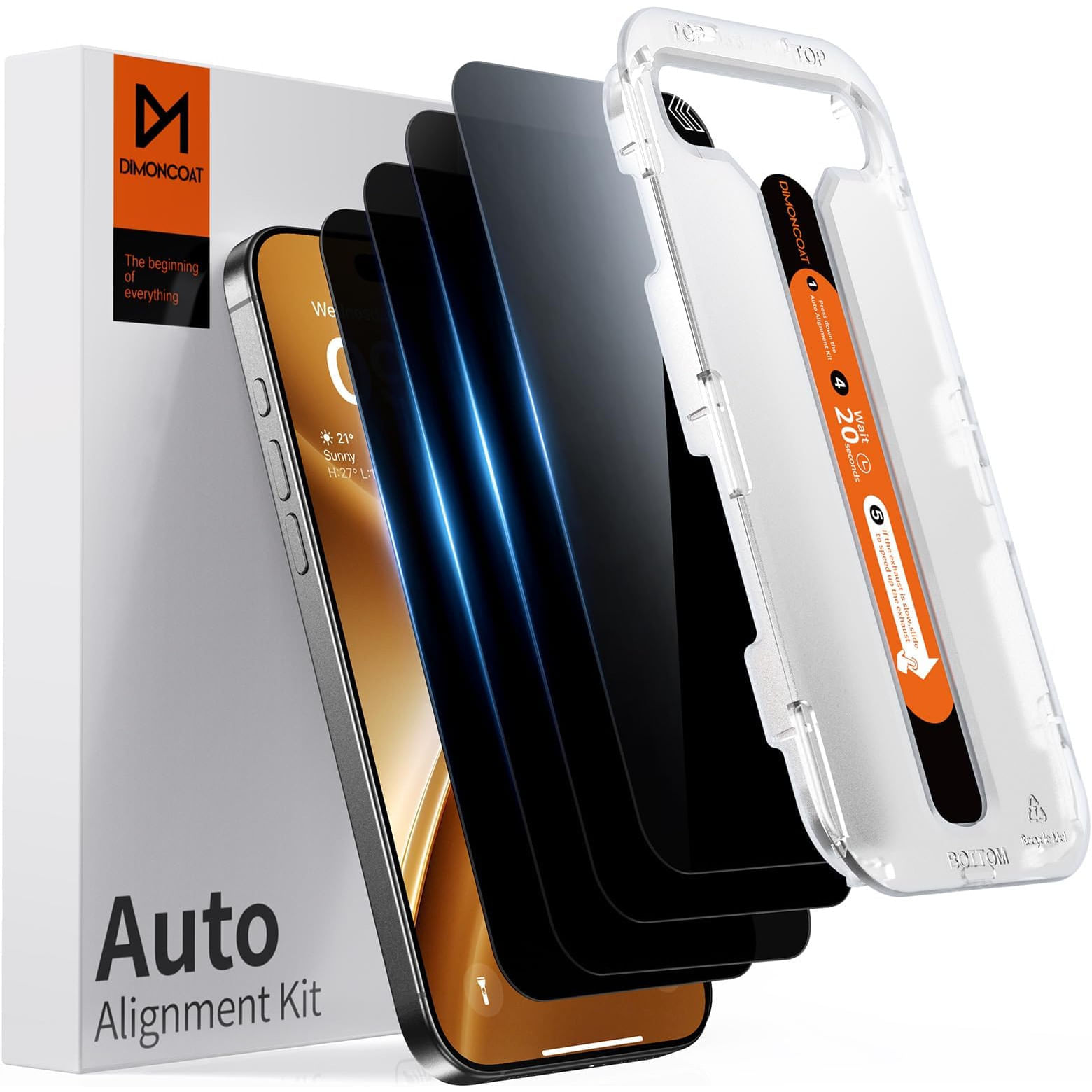 Apple DIMONCOAT Protector Pantalla Privacidad iPhone 16