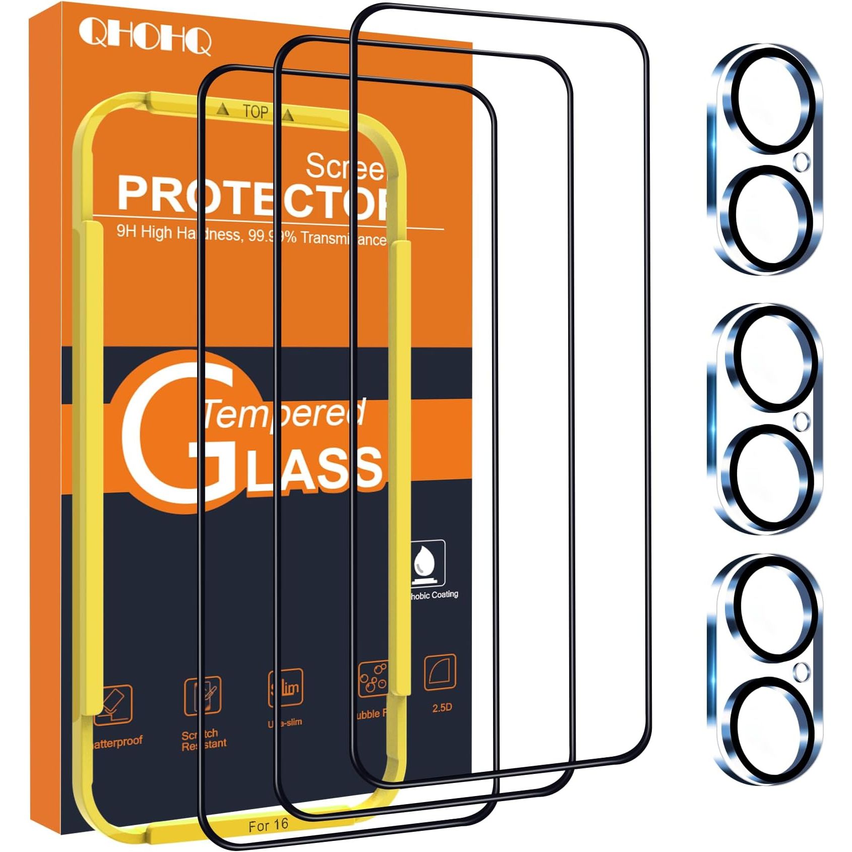 Apple QHOHQ Protector Pantalla iPhone 16 con Protector
