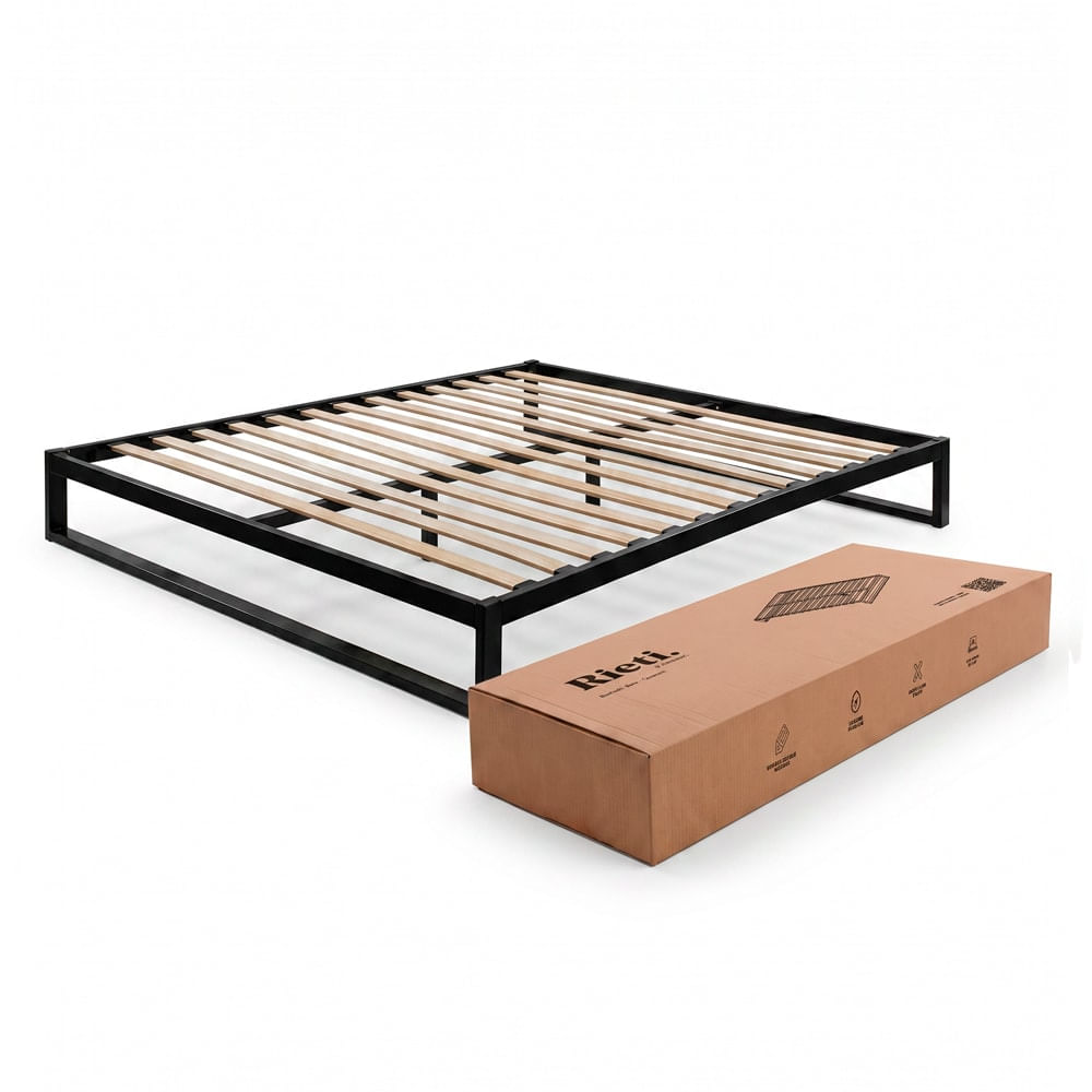 Base De Cama Desmontable Rieti by Gadnic 2 Plazas Estructura Metálica
