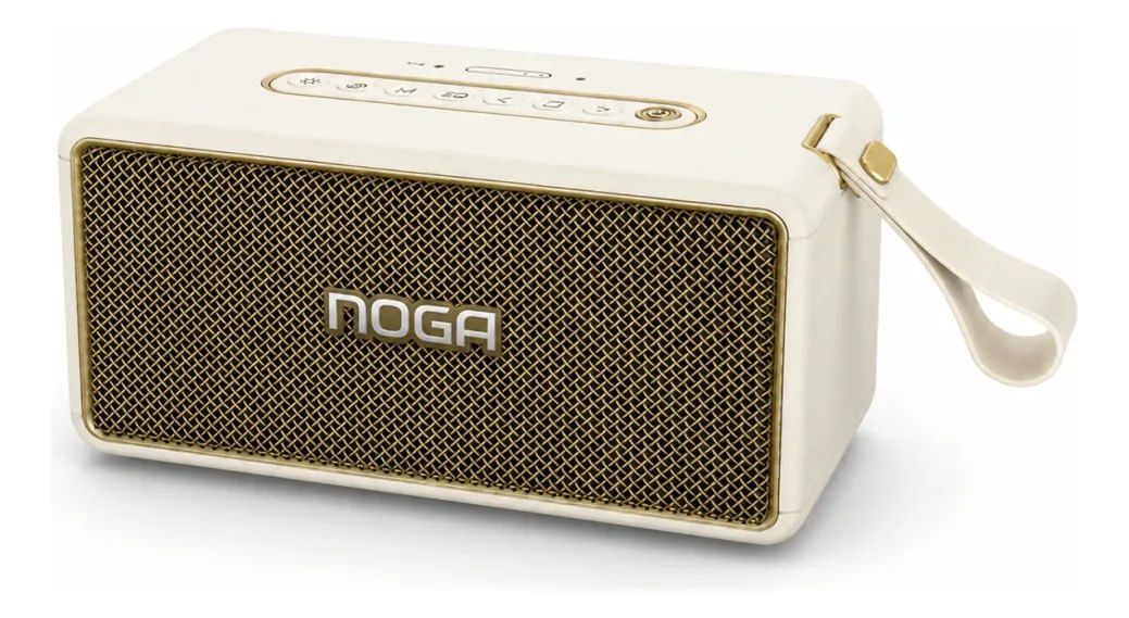 Parlante Noga Bluetooth Inalambrico N15bt 40w Rgb Led Beige