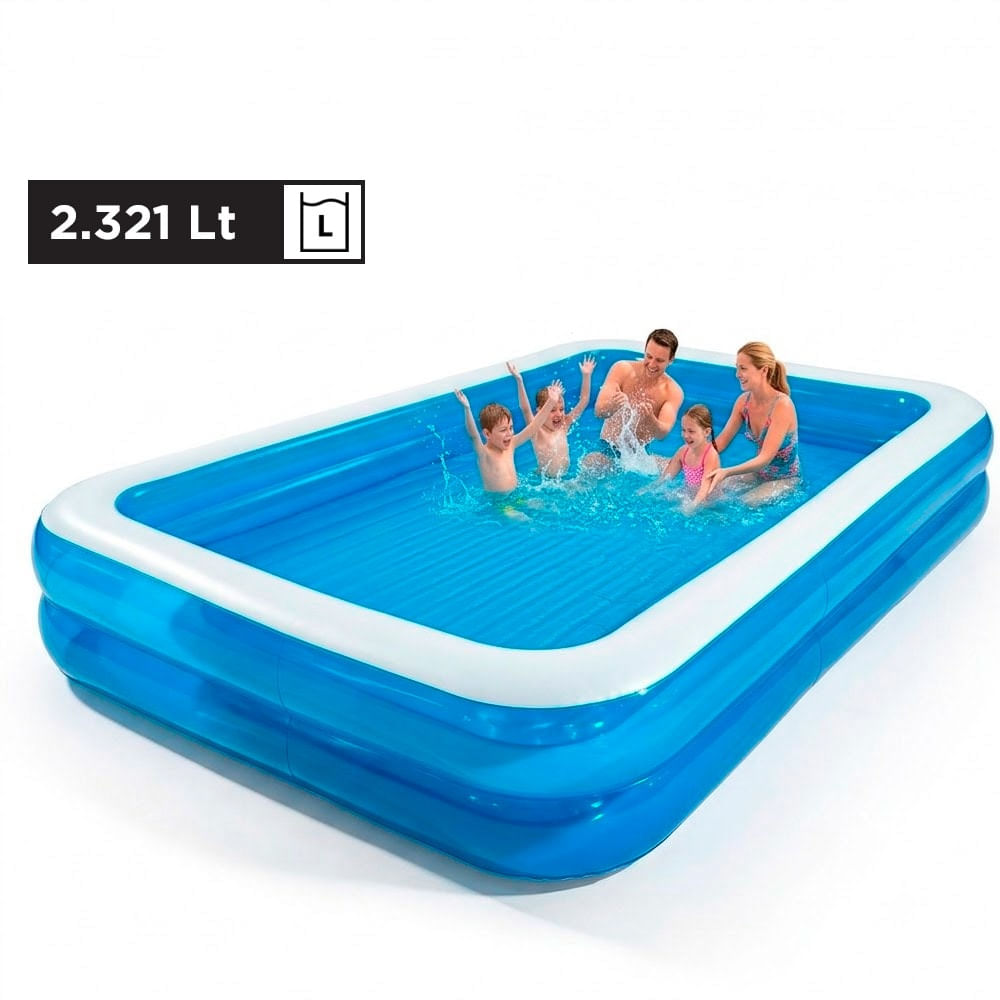 Pileta Inflable Rectangular Gadnic Familiar 2321 Lt PVC