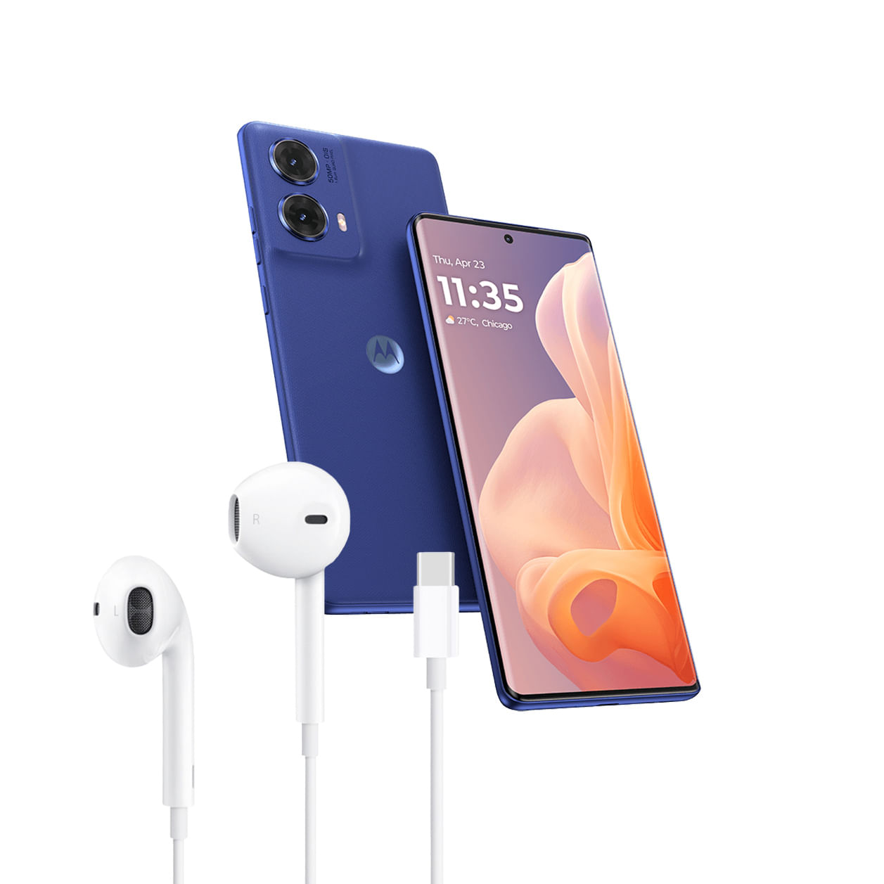 Motorola Combo Moto G85 8+256 Blue + Auricular Manos Libres C/Cab C Dekkin
