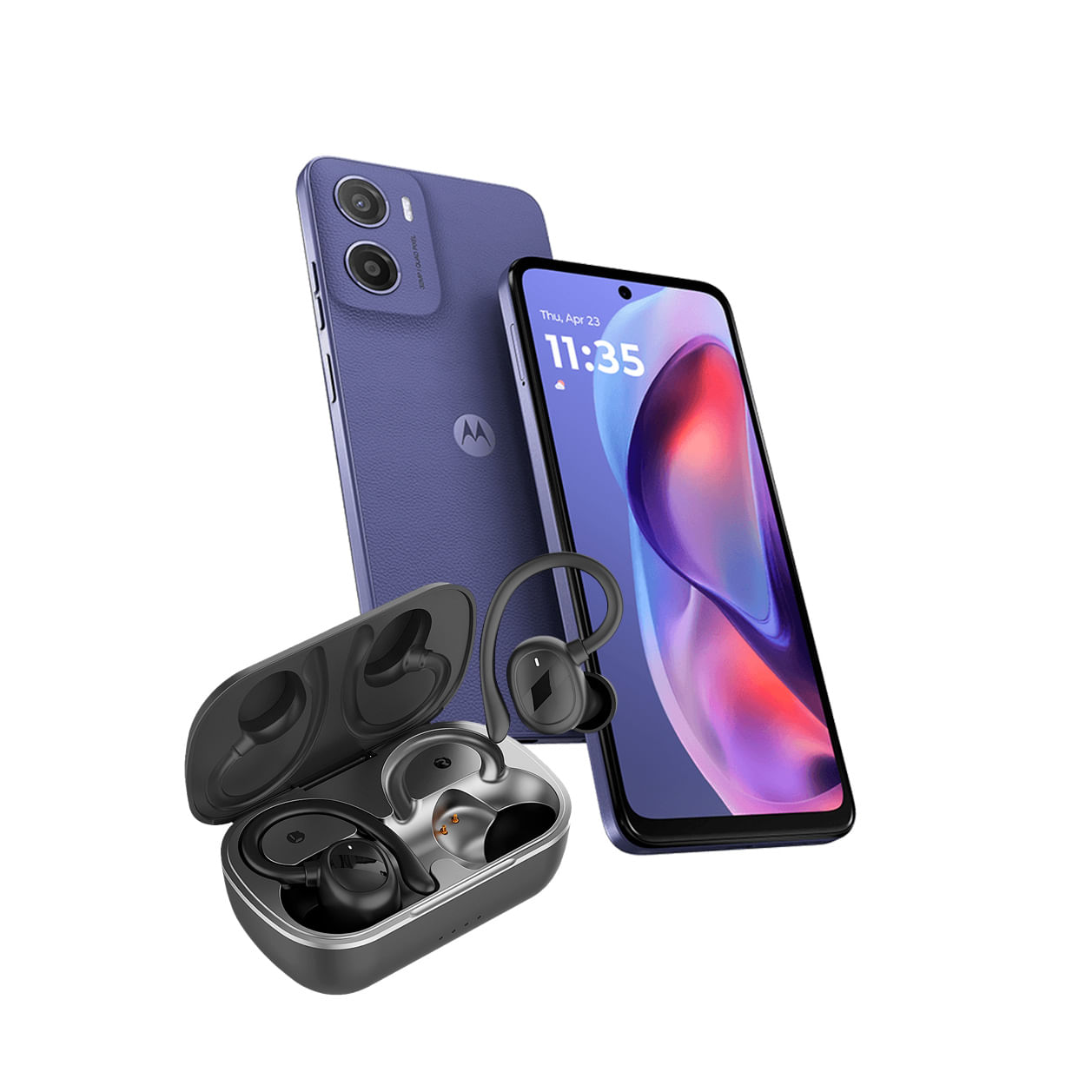 Motorola Combo de Moto E15 2+ + Auriculares TWS Sport BT Dekkin 64GB