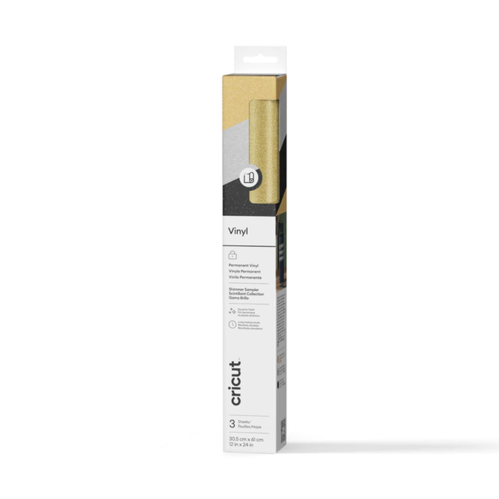 Vinilo Adhesivo Permanente Cricut Shimmer Classics 3 laminas 30x61cm 2011517