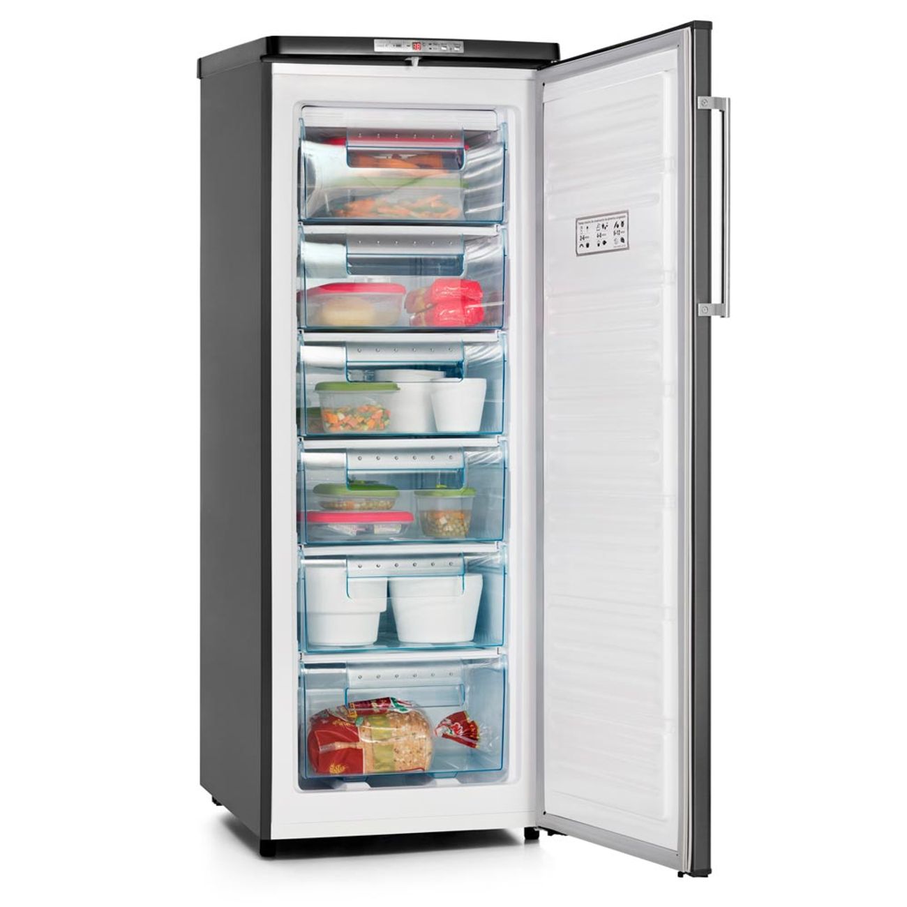 Freezer Vondom Vertical 164 lts FR140 Acero Digital fravega