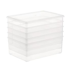 Set X6 Cajas Organizadoras Ropa Cocina Baño 10 Litros Clear